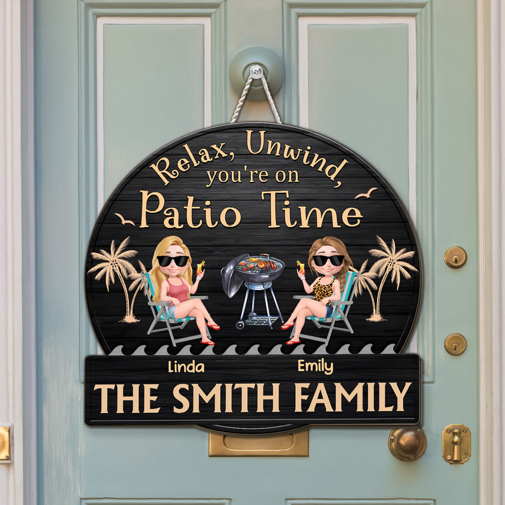 Custom Home & Wall Decor, Birthday & Christmas Gift • Let the Patio Time Begin - Personalized Wood Sign