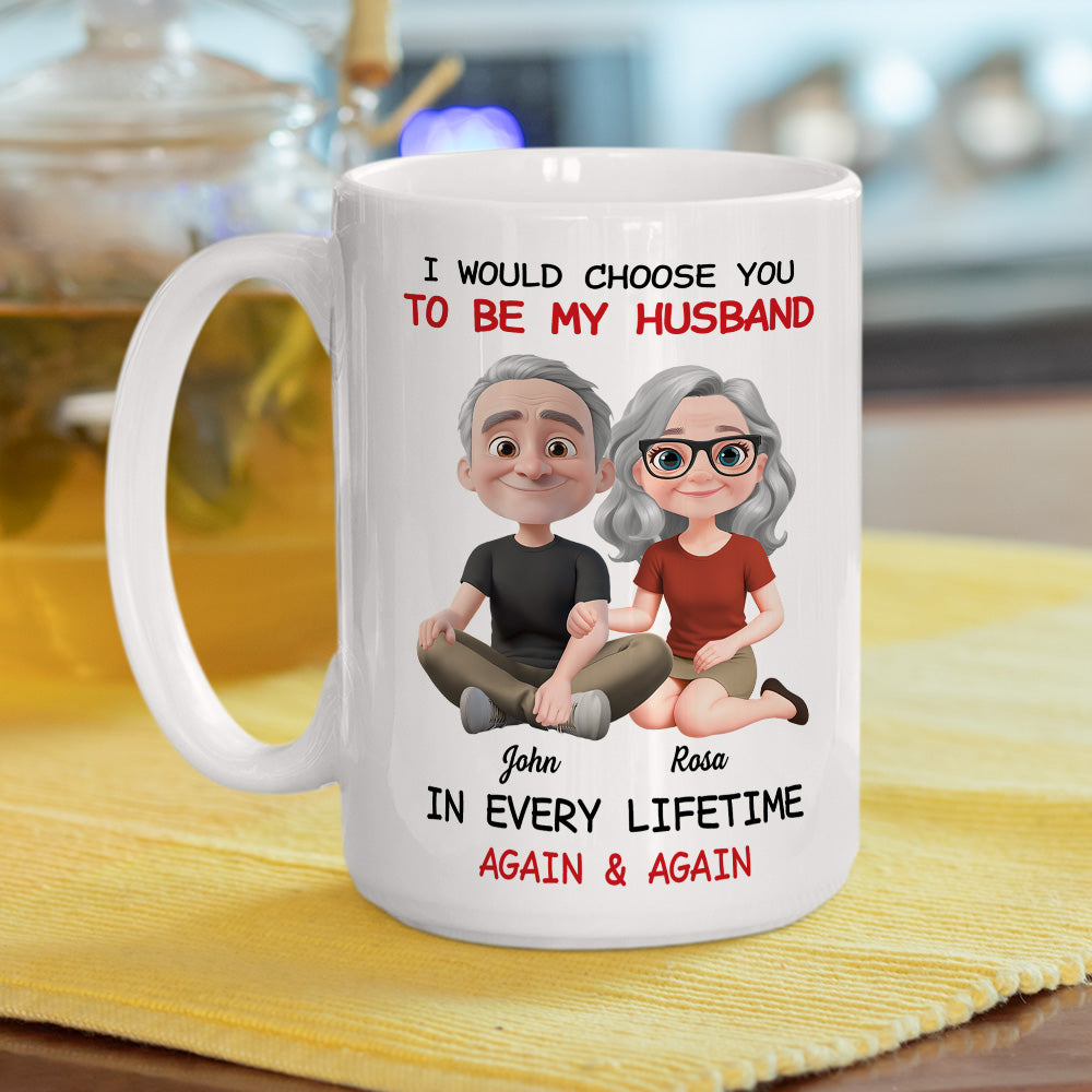 Custom Anniversary Keepsake Gifts For Couple • Always Choose You My Husband - Personalized Coffee Mug