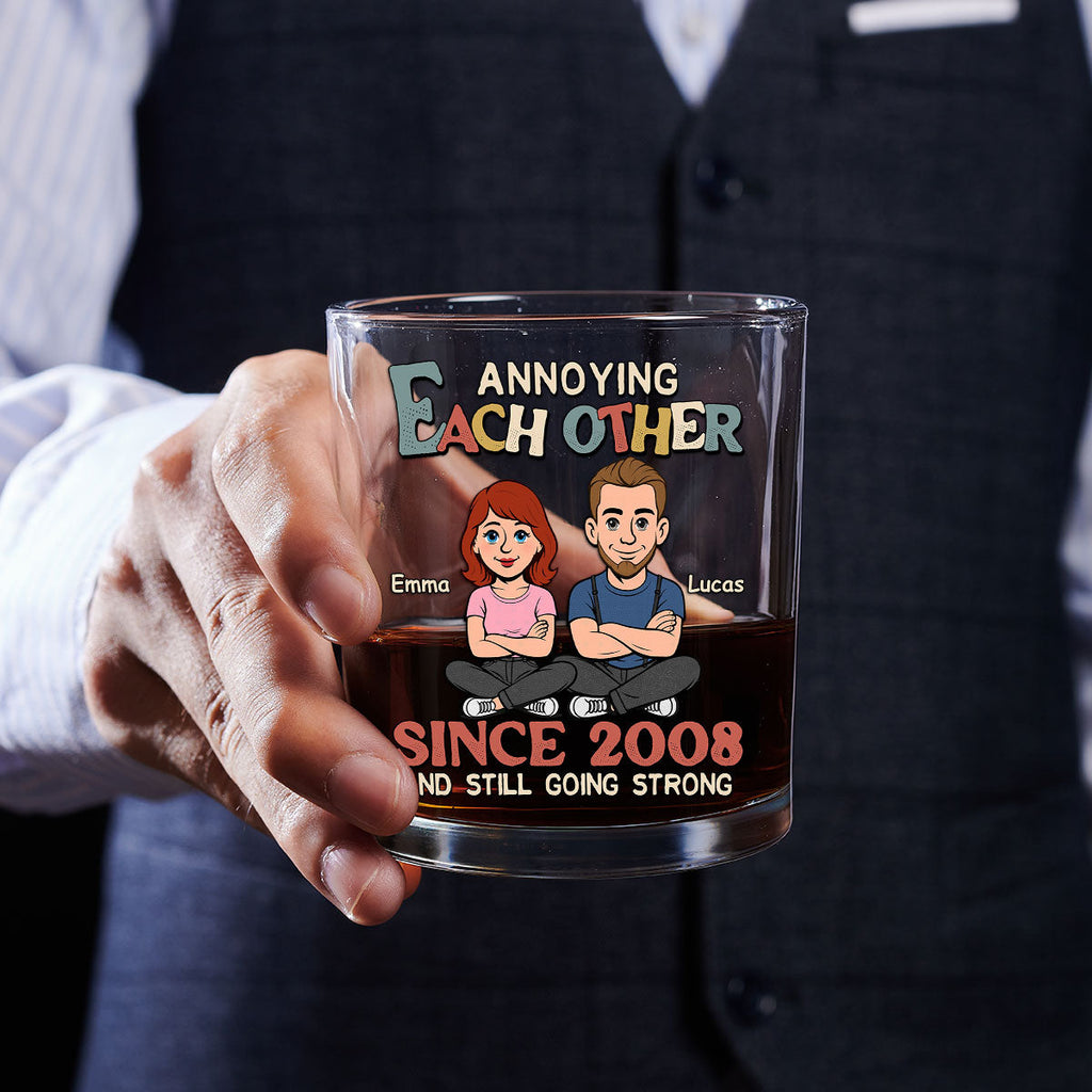 Custom Christmas Anniversary Birthday Drinkware Gifts for Husband • Love You Forever - Personalized Whiskey Glass