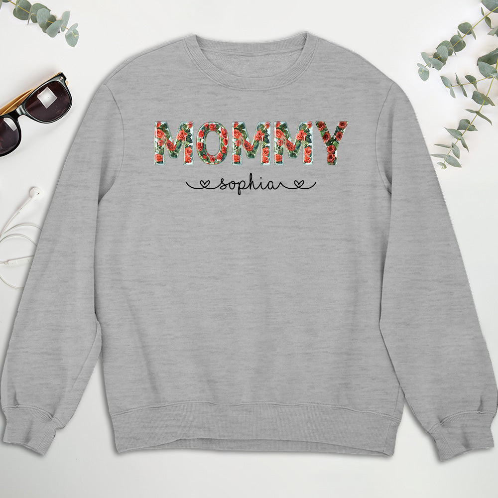 Custom Christmas & Birthday Gift for Grandma • Grandma Birth Month Flower - Personalized Shirt