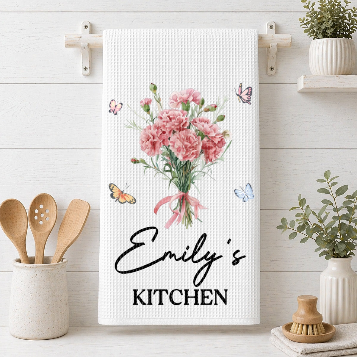Birthmonth Flower - Personalized Kitchen Towel