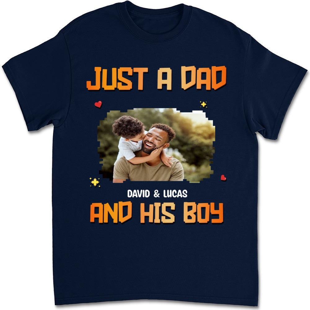 Custom Photo Christmas Anniversary Keepsake Gifts For Husband • Just A Dad Photo - Personalized Shirt