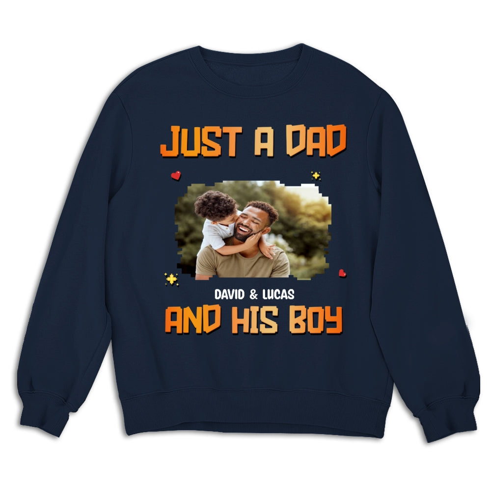 Custom Photo Christmas Anniversary Keepsake Gifts For Husband • Just A Dad Photo - Personalized Shirt