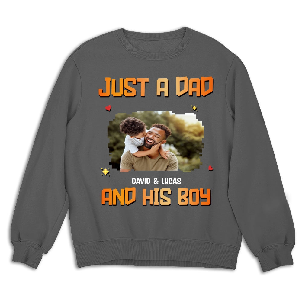 Custom Photo Christmas Anniversary Keepsake Gifts For Husband • Just A Dad Photo - Personalized Shirt