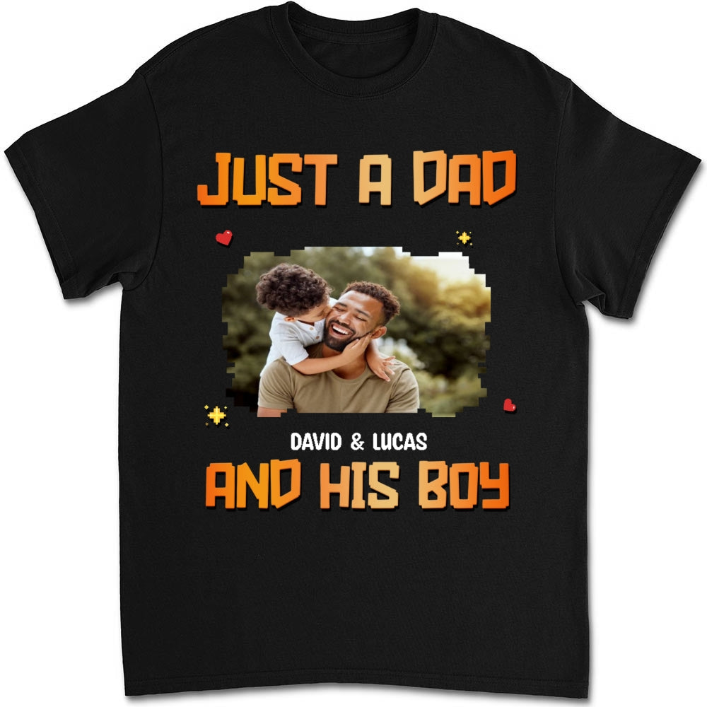 Custom Photo Christmas Anniversary Keepsake Gifts For Husband • Just A Dad Photo - Personalized Shirt