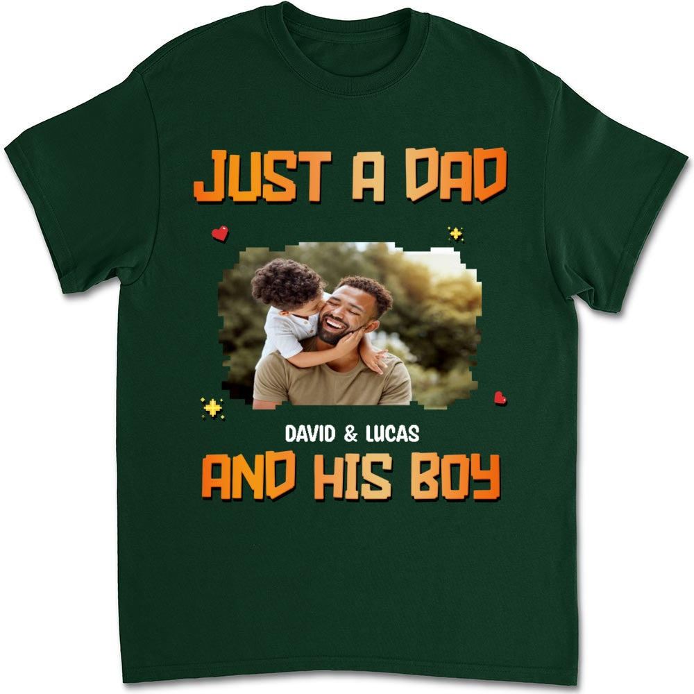 Custom Photo Christmas Anniversary Keepsake Gifts For Husband • Just A Dad Photo - Personalized Shirt