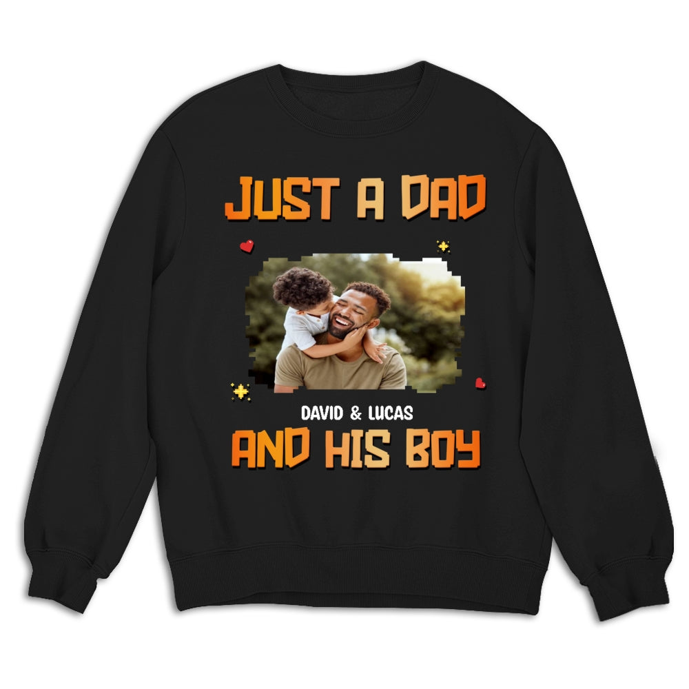 Custom Photo Christmas Anniversary Keepsake Gifts For Husband • Just A Dad Photo - Personalized Shirt
