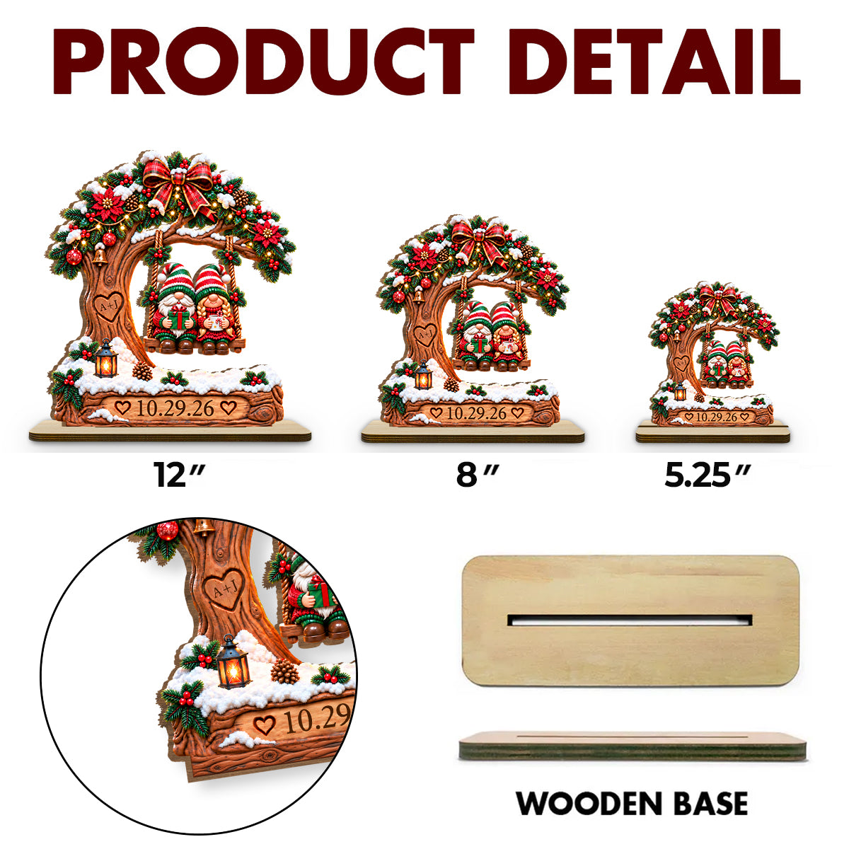 Couple Christmas - Personalized Wood Plaque