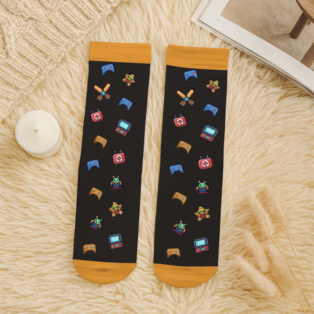 Custom Christmas Footwear, Birthday Gift For Son, Daughter • Do Not Disturb - Personalized Crew Socks