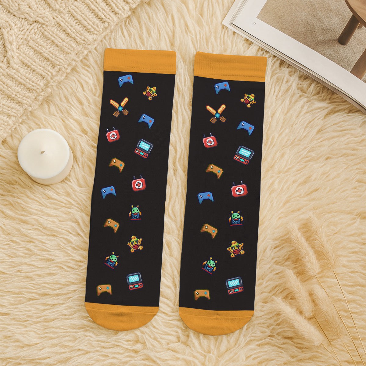 Custom Christmas Footwear, Birthday Gift For Son, Daughter • Do Not Disturb - Personalized Crew Socks