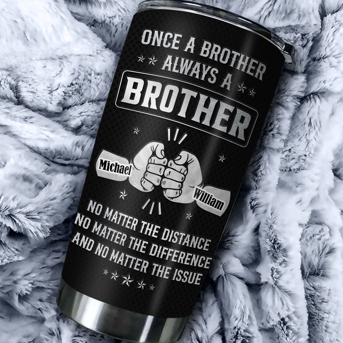 Custom Christmas Birthday Gifts For Brother • Once Brother - Personalized Tumbler