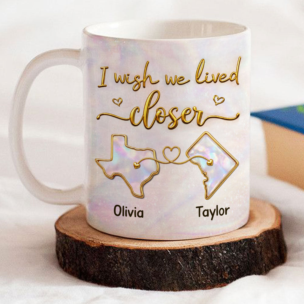 Custom Best Friend, Christmas & Birthday Friendship Keepsake Gift • Wish You - Personalized 3D Effect Mug