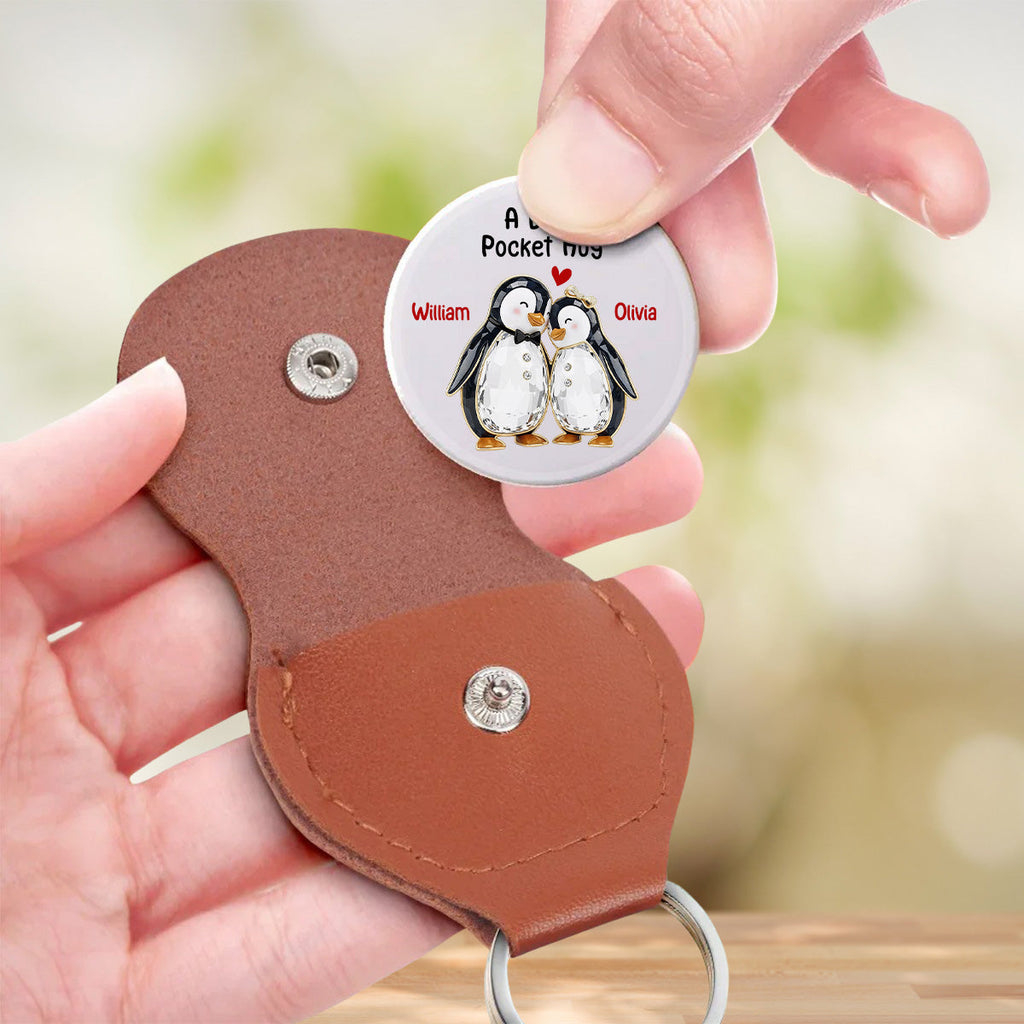 Custom Coin Keychain for Husband, Couple Anniversary Valentine's Day Gifts • To My Love - Personalized Pocket Hug