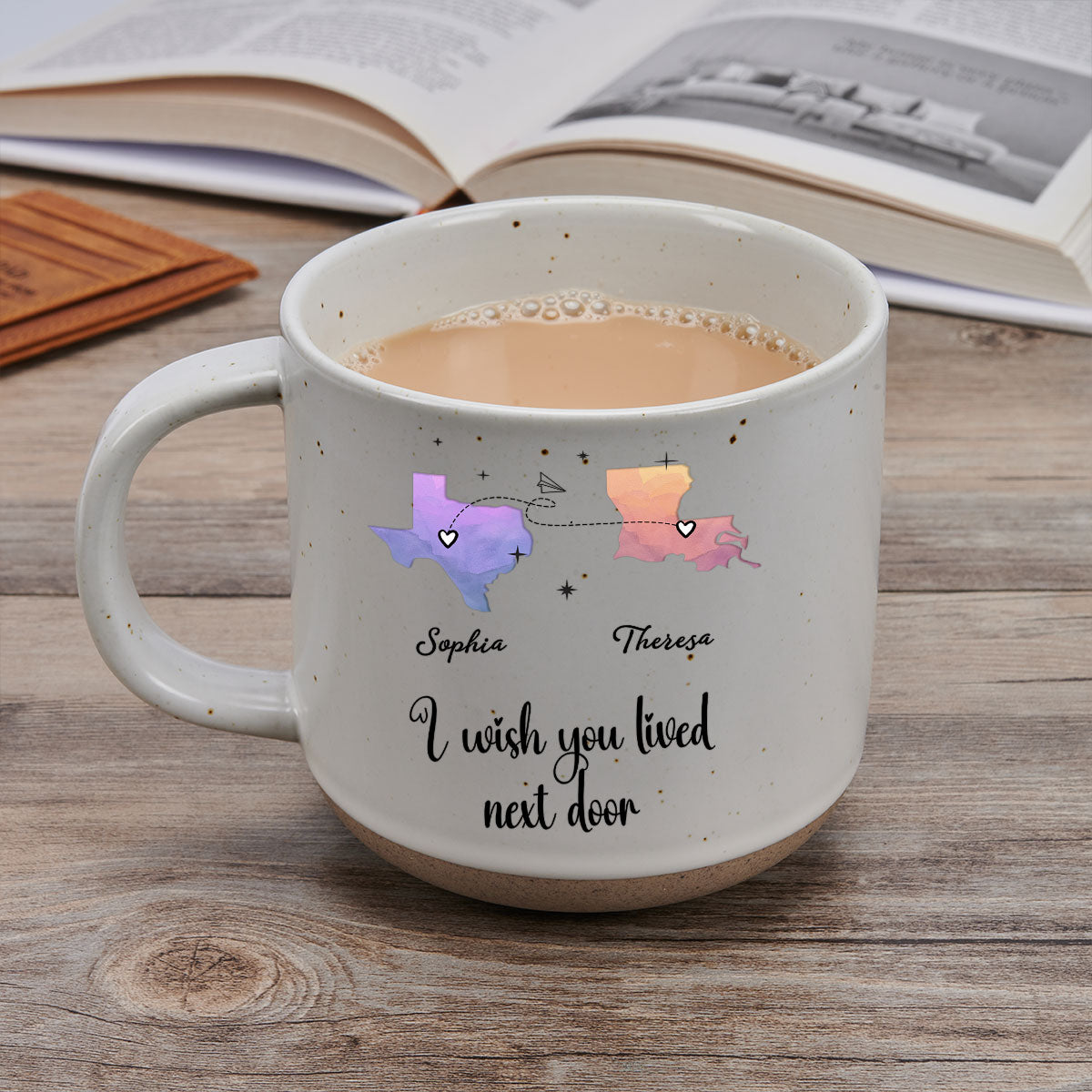 Custom Best Friend, Christmas & Birthday Friendship Keepsake Gift • I Hope We Were Neighbors - Personalized Pottery Mug