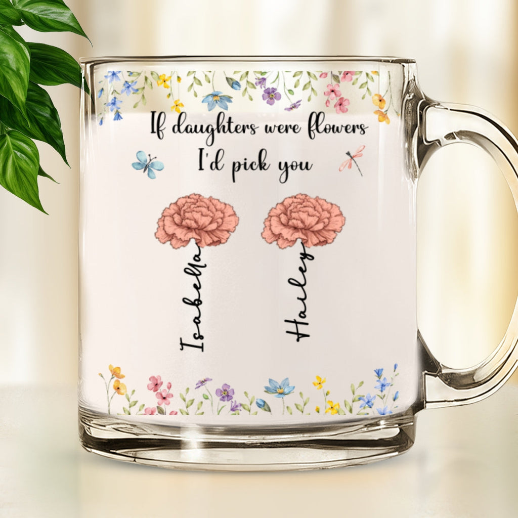Custom Christmas & Birthday Keepsake Gift • The Treasure Of A Mother Is Her Daughter - Personalized Glass Mug