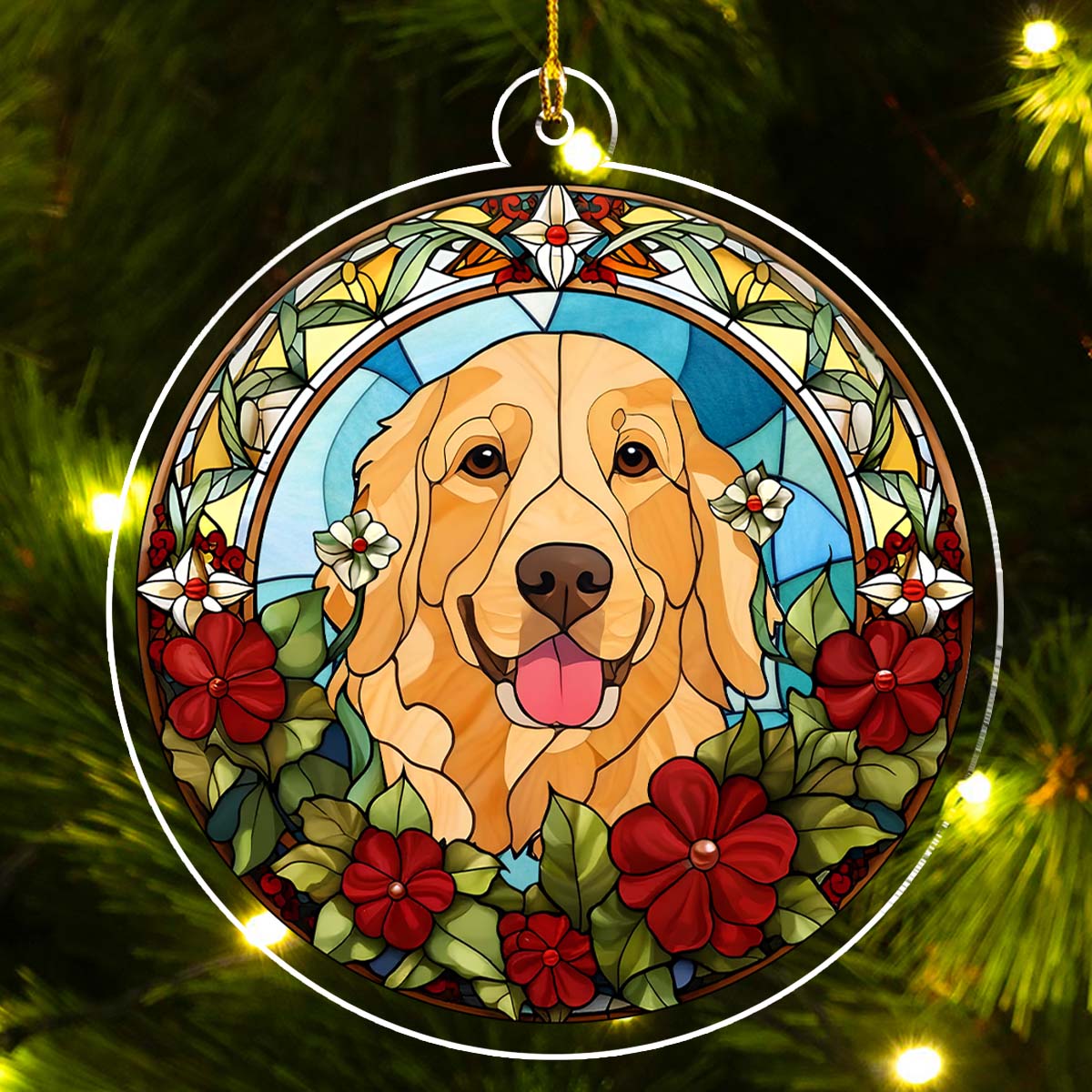 Custom Keepsake Christmas Ornament •  Lovely Dog - Personalized Acrylic Ornament