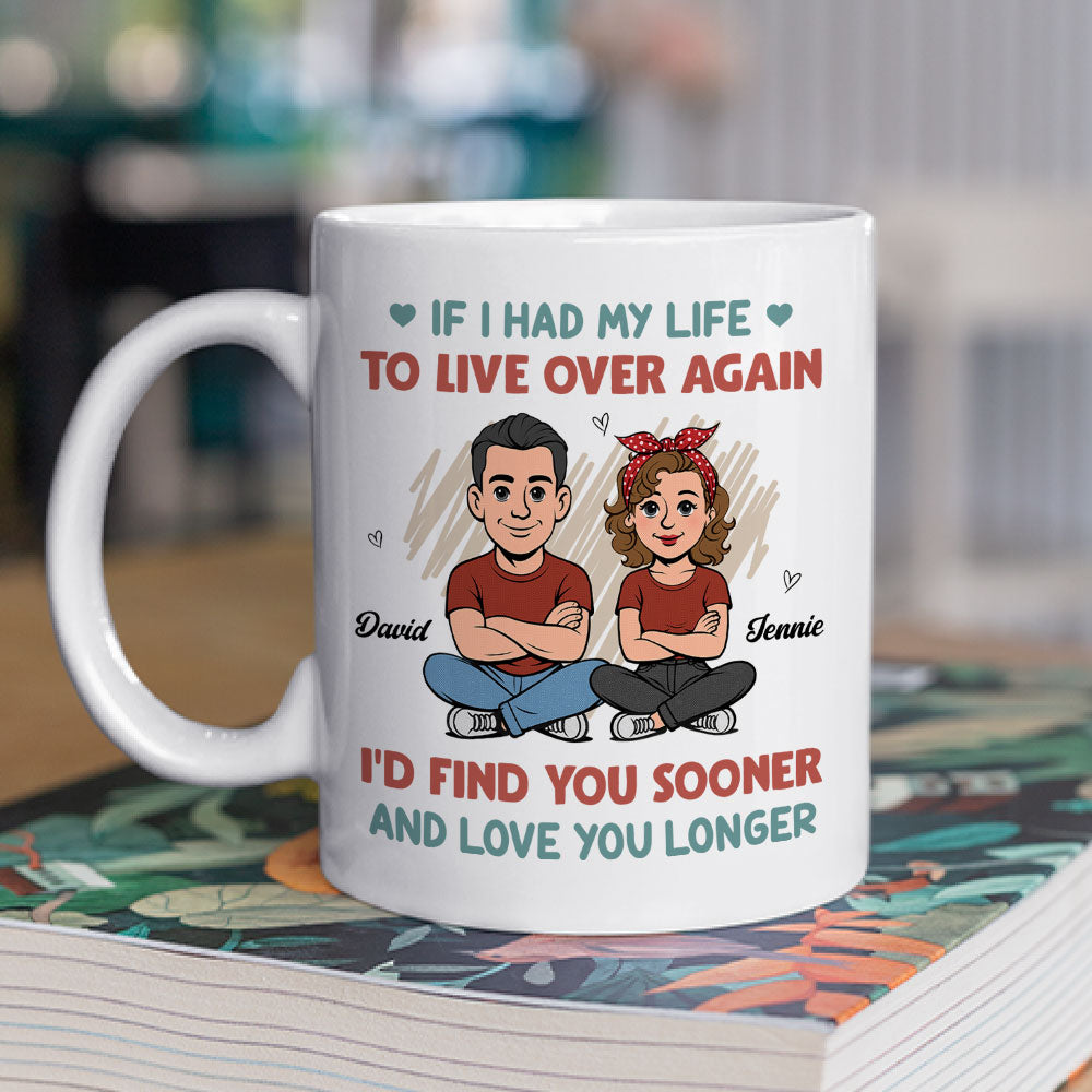 Custom Anniversary Keepsake Gifts For Couple • Love You For Life Retro - Personalized Coffee Mug