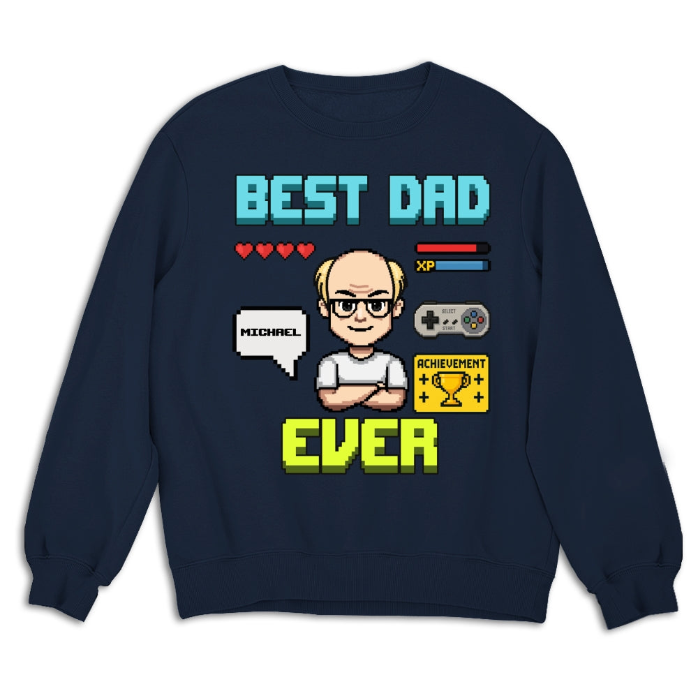 Custom Father's Day, Special Gift for Dad & Grandpa • Gamer Dad Level Up - Personalized Shirt