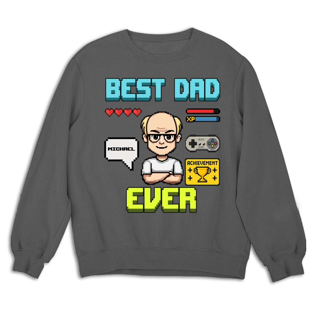 Custom Father's Day, Special Gift for Dad & Grandpa • Gamer Dad Level Up - Personalized Shirt