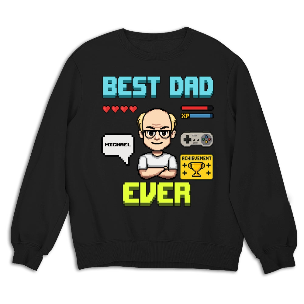 Custom Father's Day, Special Gift for Dad & Grandpa • Gamer Dad Level Up - Personalized Shirt