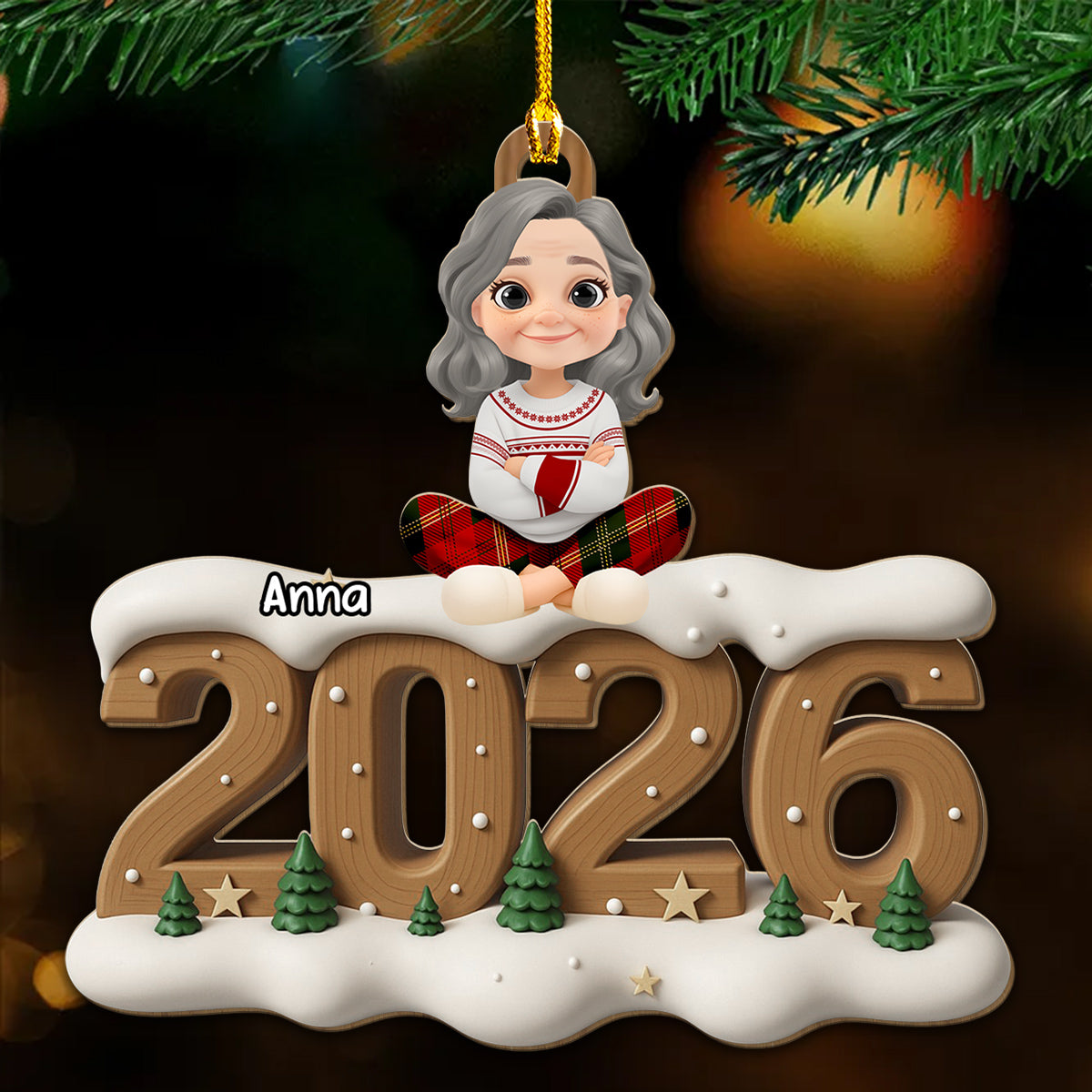 Custom Keepsake Christmas Ornament •  From Next Year Onwards - Personalized 3D Effect Wood Ornament