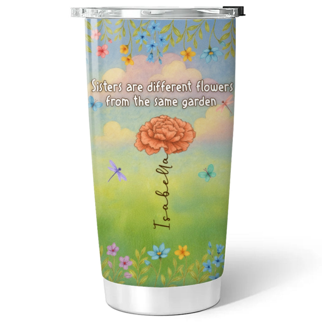 Custom Christmas Birthday Gifts For Sister • Custom Christmas Birthday Gifts For Sister • Sisters Grow Together In Beauty - Personalized Tumbler