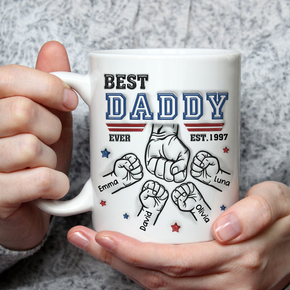 Custom Father's Day, Special Gift for Dad & Grandpa • Our Dad - Personalized 3D Inflated Effect Mug