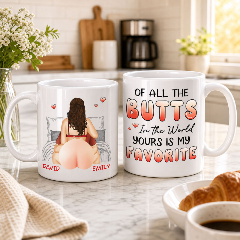 Custom Birthday & Christmas Keepsake Gift • My Favorite Ass - Personalized Squishy Mug