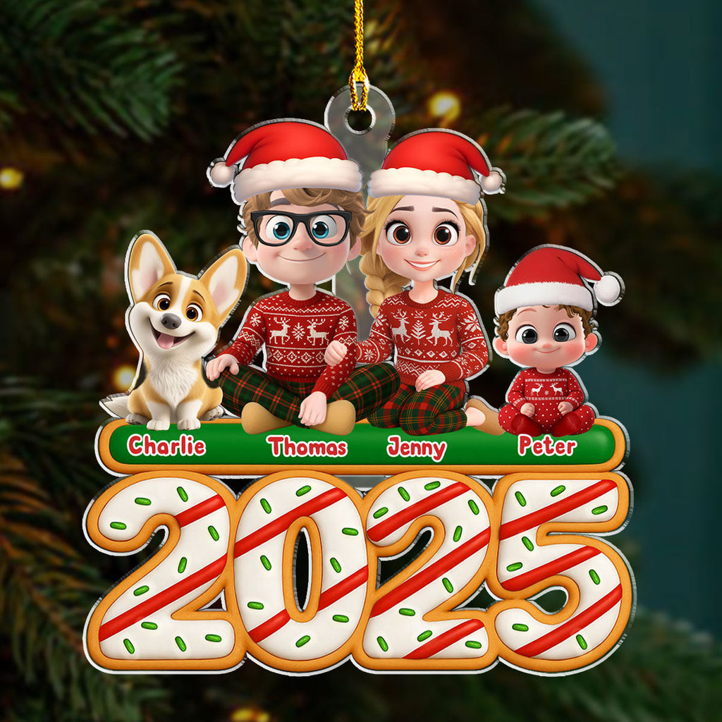 Custom Family Ornament, Christmas Gift for Family Members •  We And Our Kids Tree Cake - Personalized Acrylic Ornament