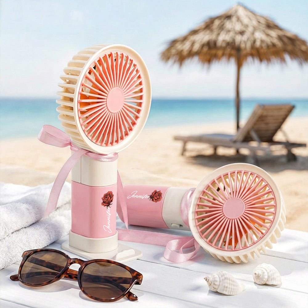Forever in Bloom - Personalized Handheld Fan