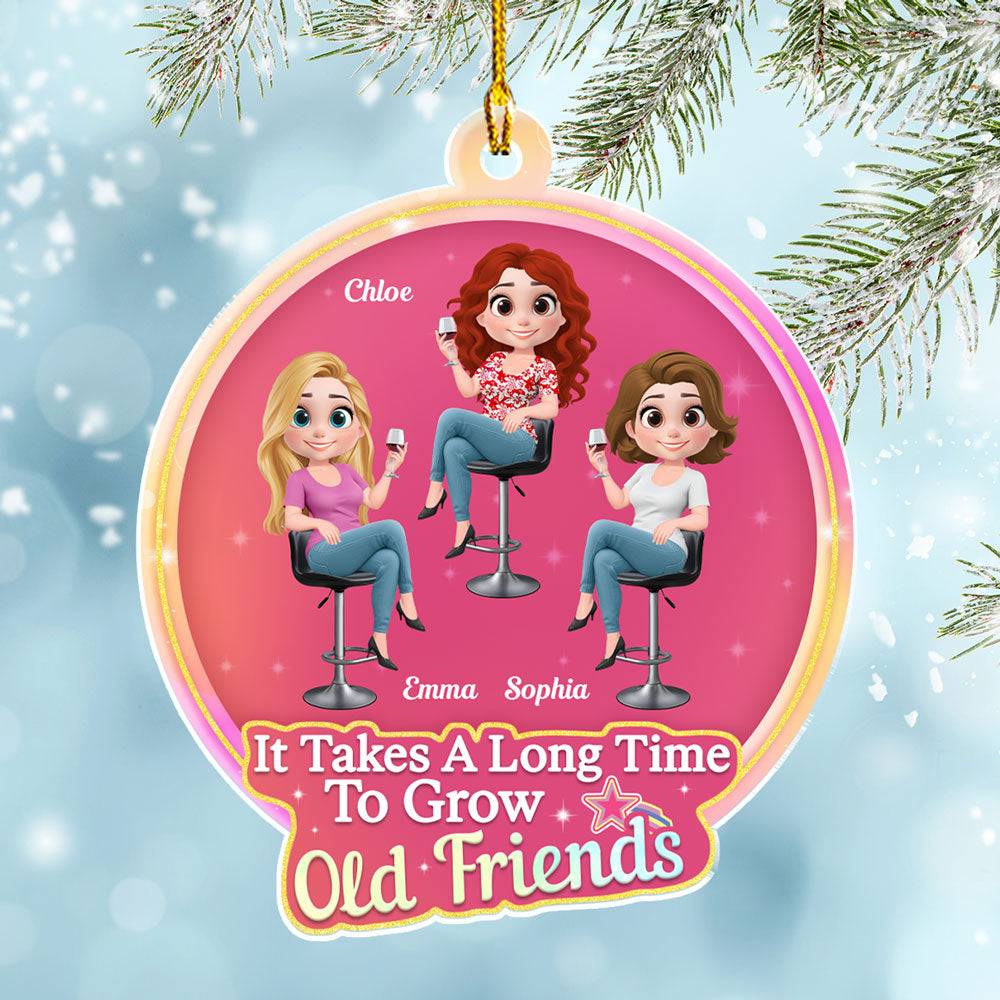 Custom Keepsake Christmas Ornament •  My Best Besties - Personalized Acrylic Ornament