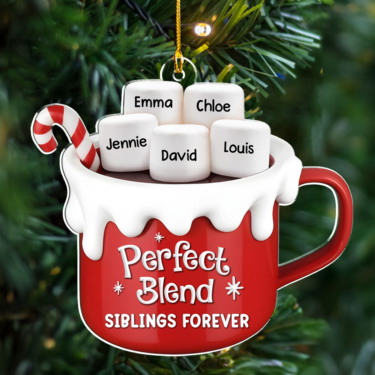Custom Sister Christmas Ornament •  Perfect Blend - Personalized Acrylic Ornament