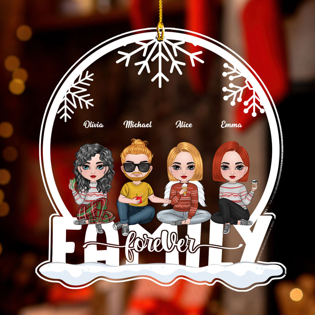 Custom Keepsake Christmas Ornament •  Siblings Forever - Personalized Acrylic Ornament