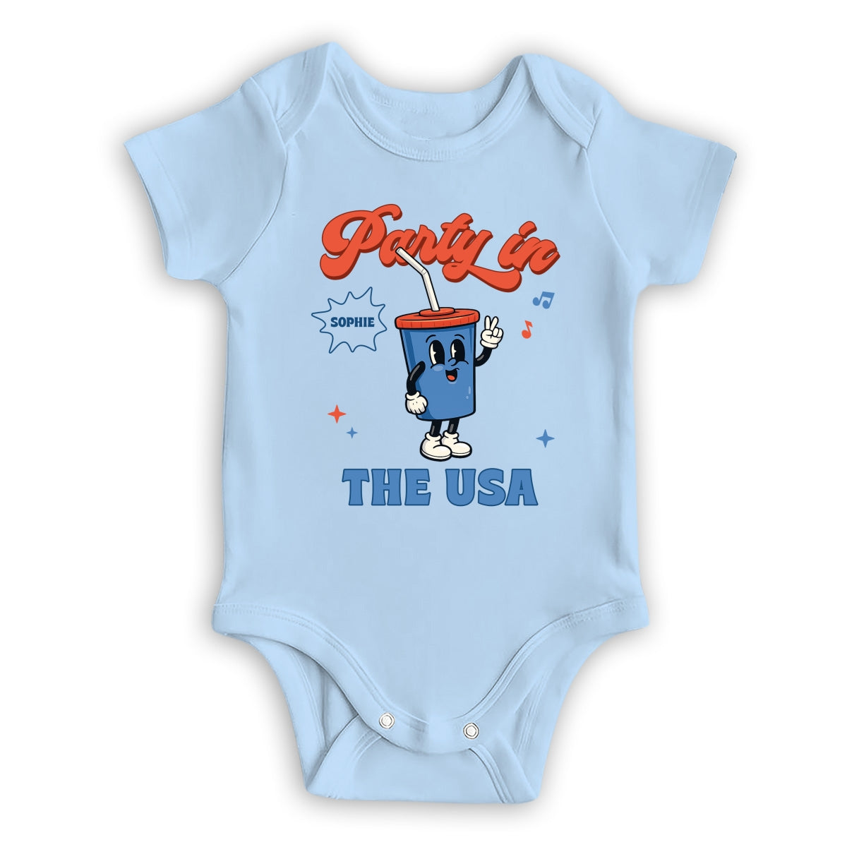 Party In USA - Personalized Baby Onesie