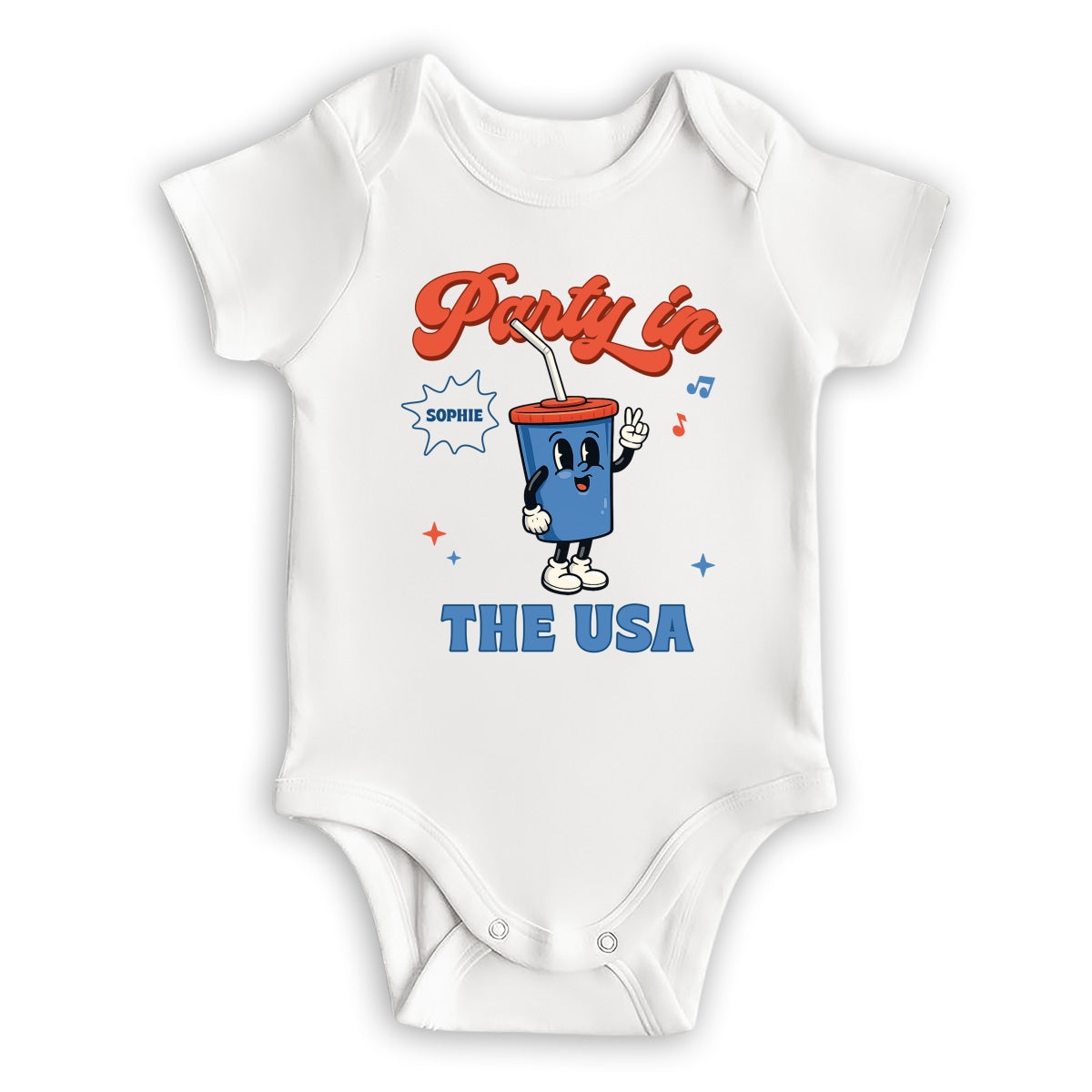 Party In USA - Personalized Baby Onesie