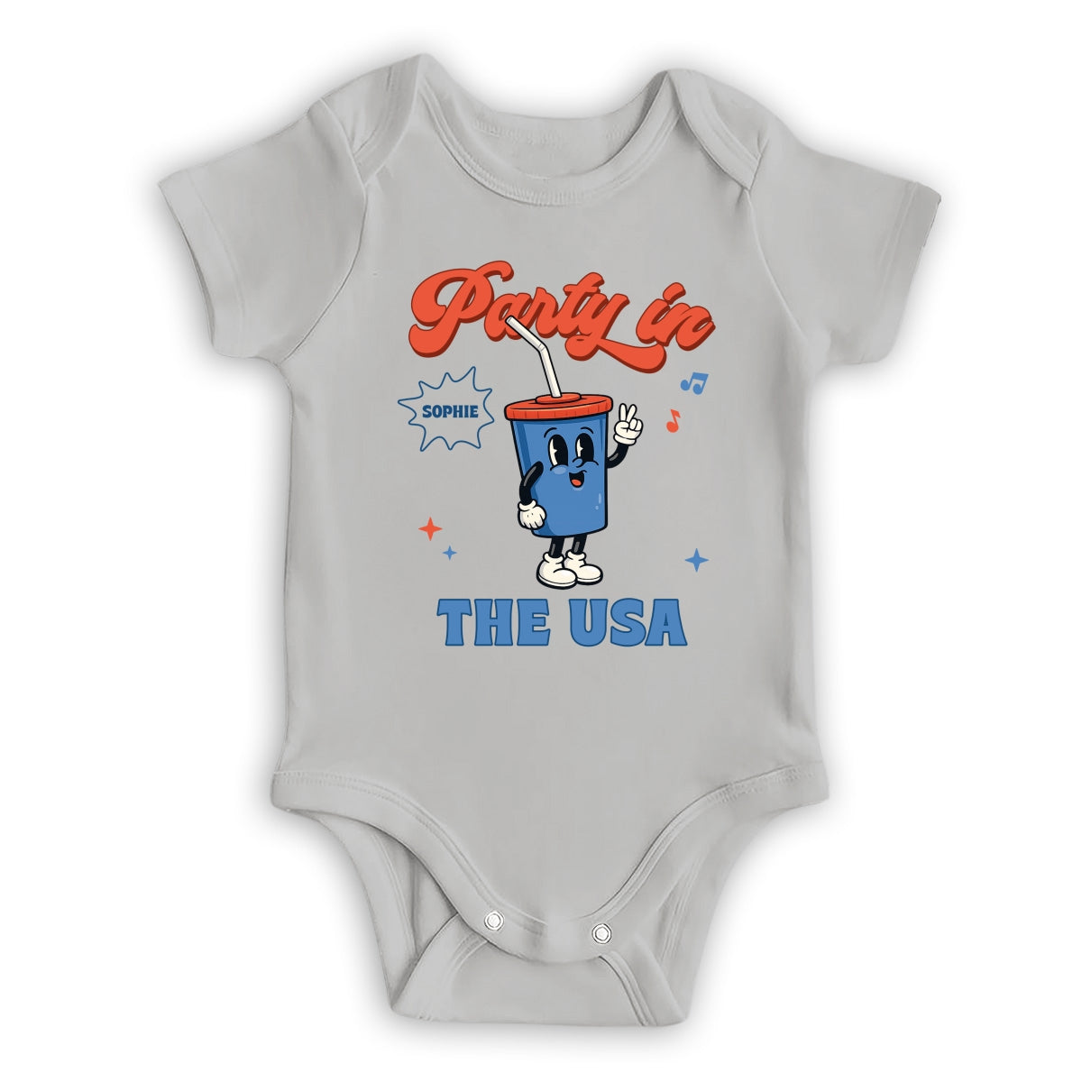 Party In USA - Personalized Baby Onesie