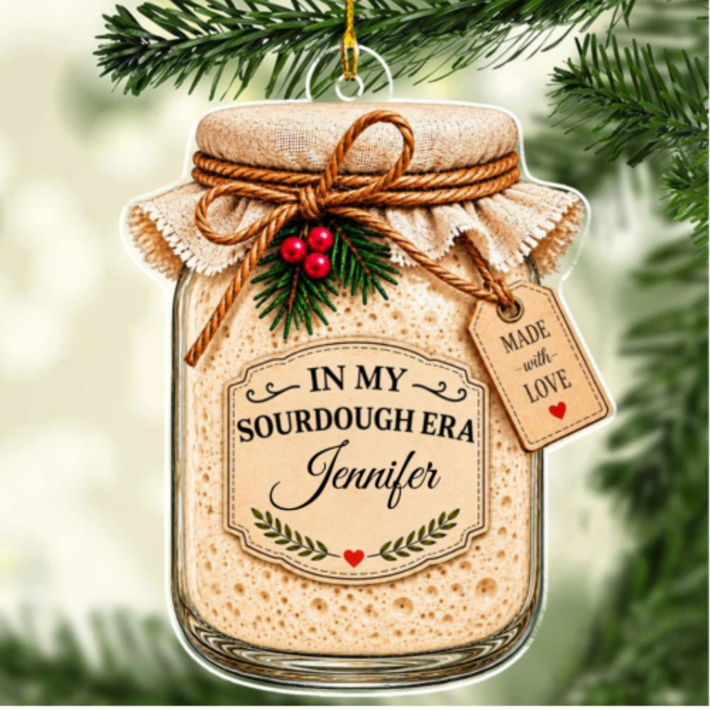 Custom Family Ornament, Christmas Gift for Family Members •  Baking Joy Into Every Loaf - Personalized Acrylic Ornament