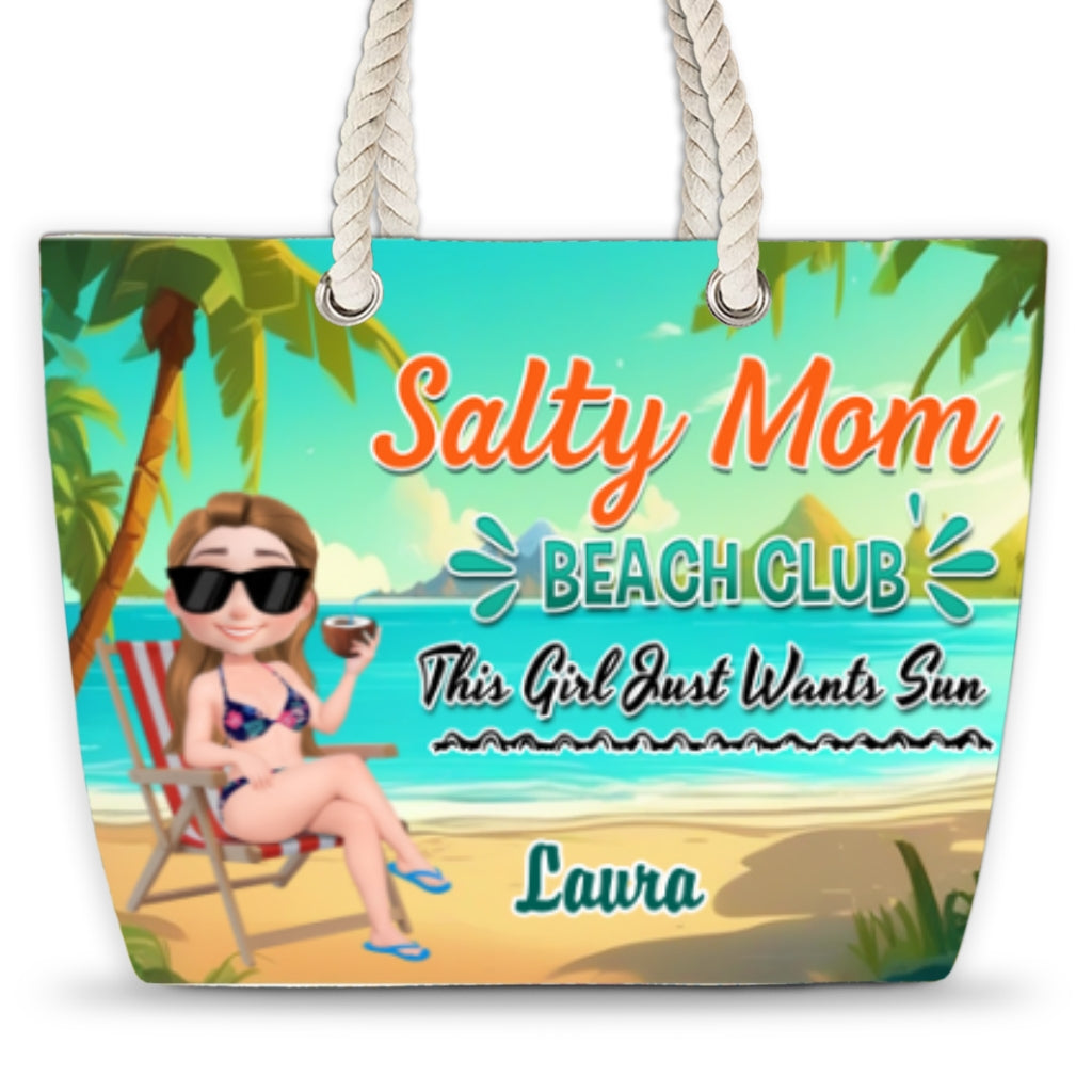 Moms Just Wanna Beach More - Personalized Beach Bag