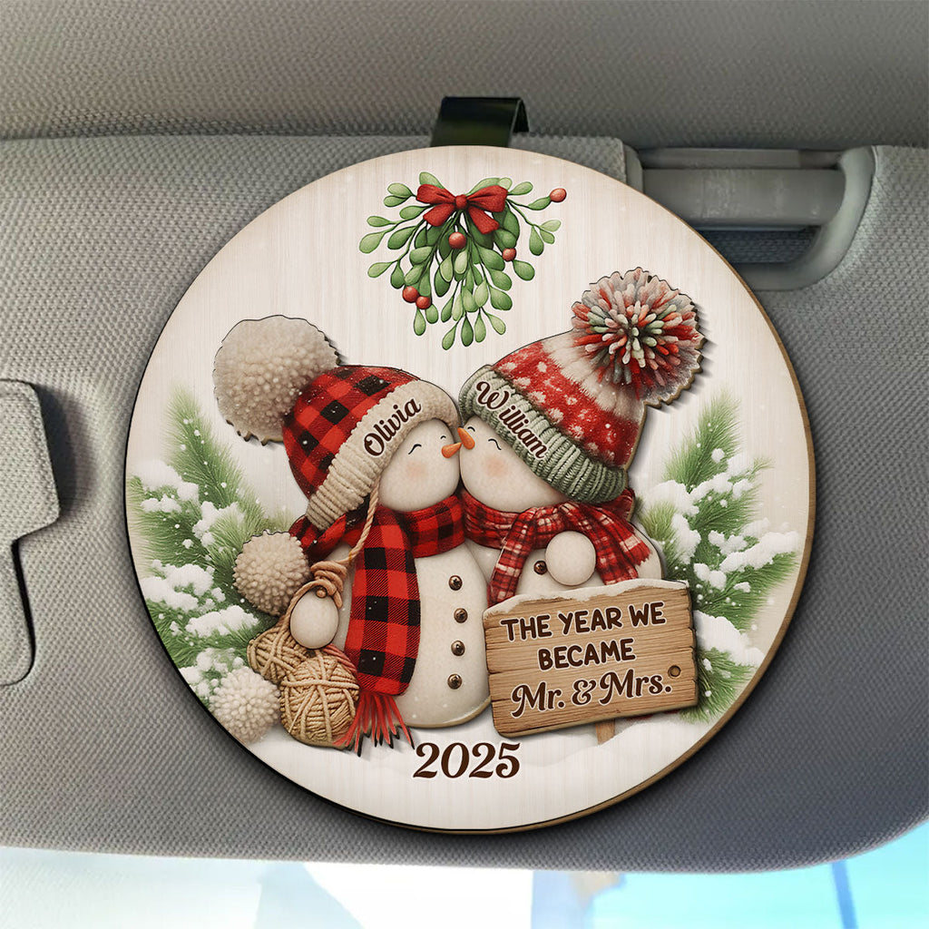 Merry And Bright Together - Personalized Car Visor Clip