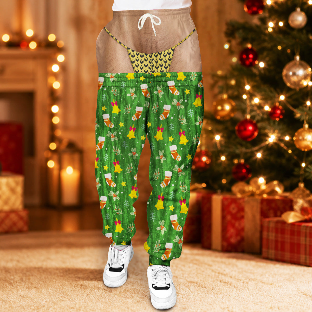 Custom Funny Ugly Christmas Sweatpants, Couple Christmas Gift • Funny Christmas Warm - Personalized Sweatpants