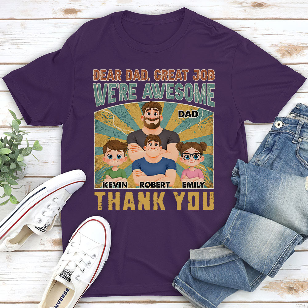 Custom Father's Day, Special Gift for Dad & Grandpa • Thank You Best Dad Stylized - Personalized Shirt
