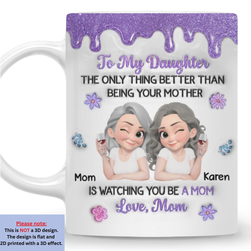 Custom Mother's Day Gift for Daughter • You And Your Kids - Personalized 3D Inflated Effect Mug