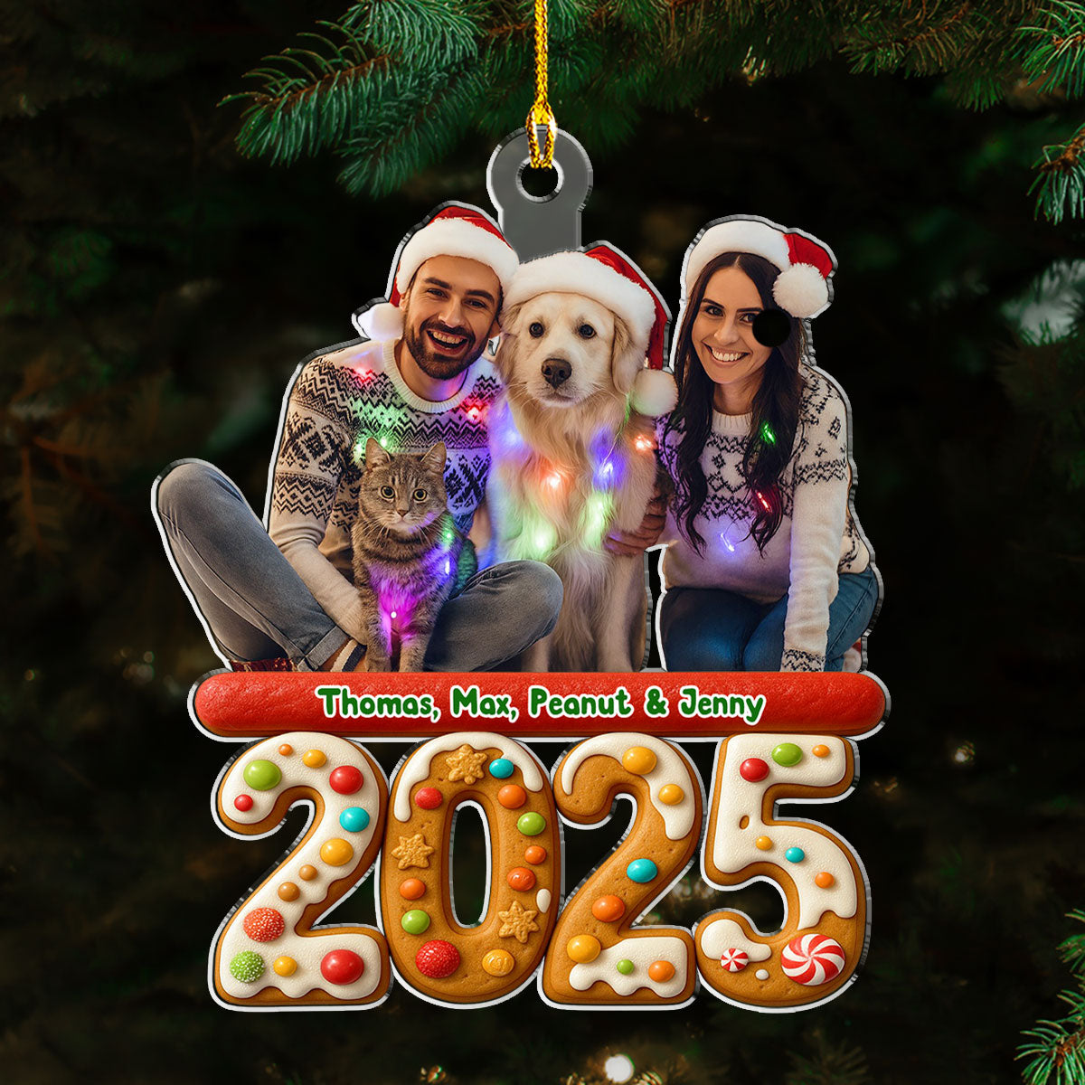 Custom Photo Keepsake Christmas Ornament • We And Our Dog Version 3 Photo - Personalized Acrylic Ornament