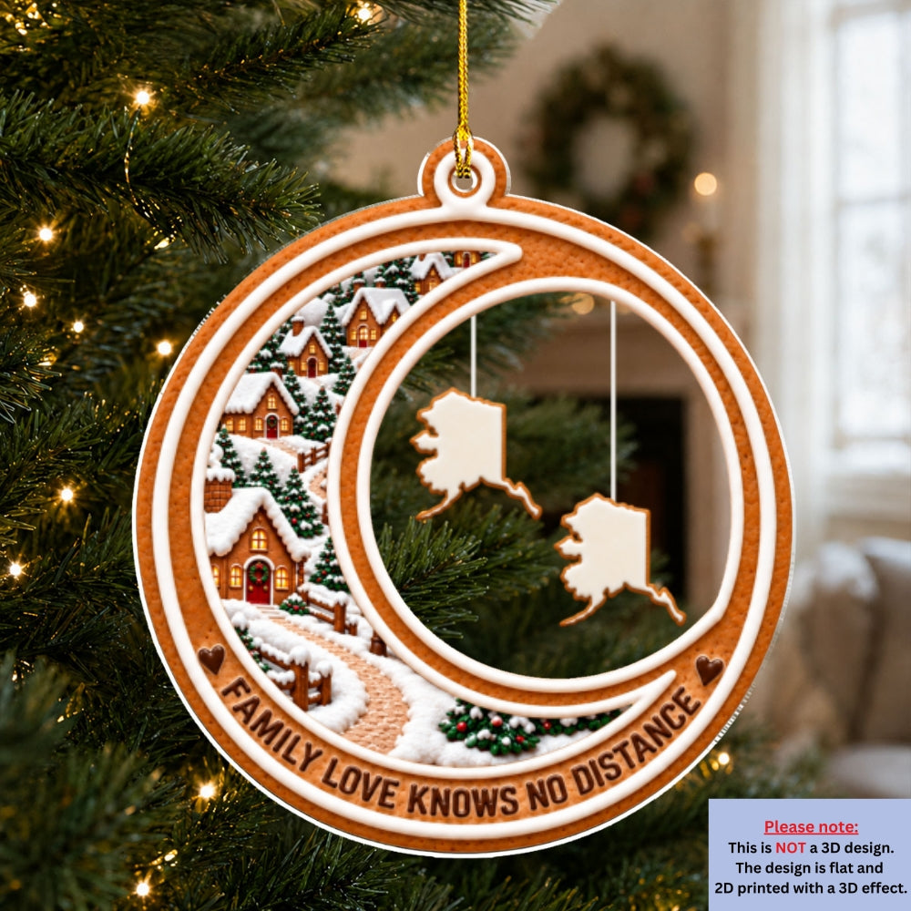 Custom Keepsake Christmas Ornament •  Family Without Borders - Personalized Acrylic Ornament