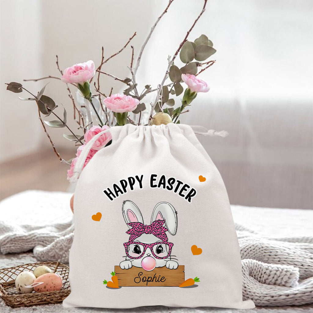 Happy Easter Cute Bunny - Personalized Favor Bag