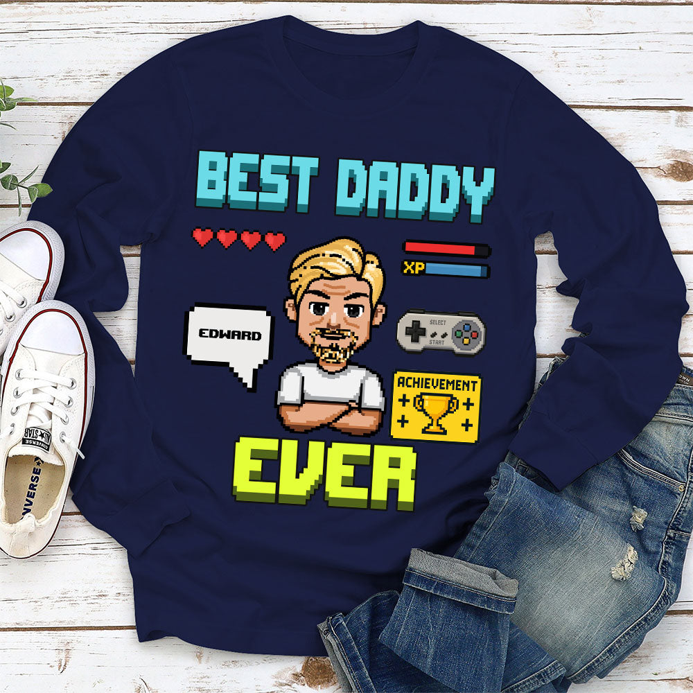 Custom Father's Day, Special Gift for Dad & Grandpa • Gamer Dad Level Up - Personalized Shirt