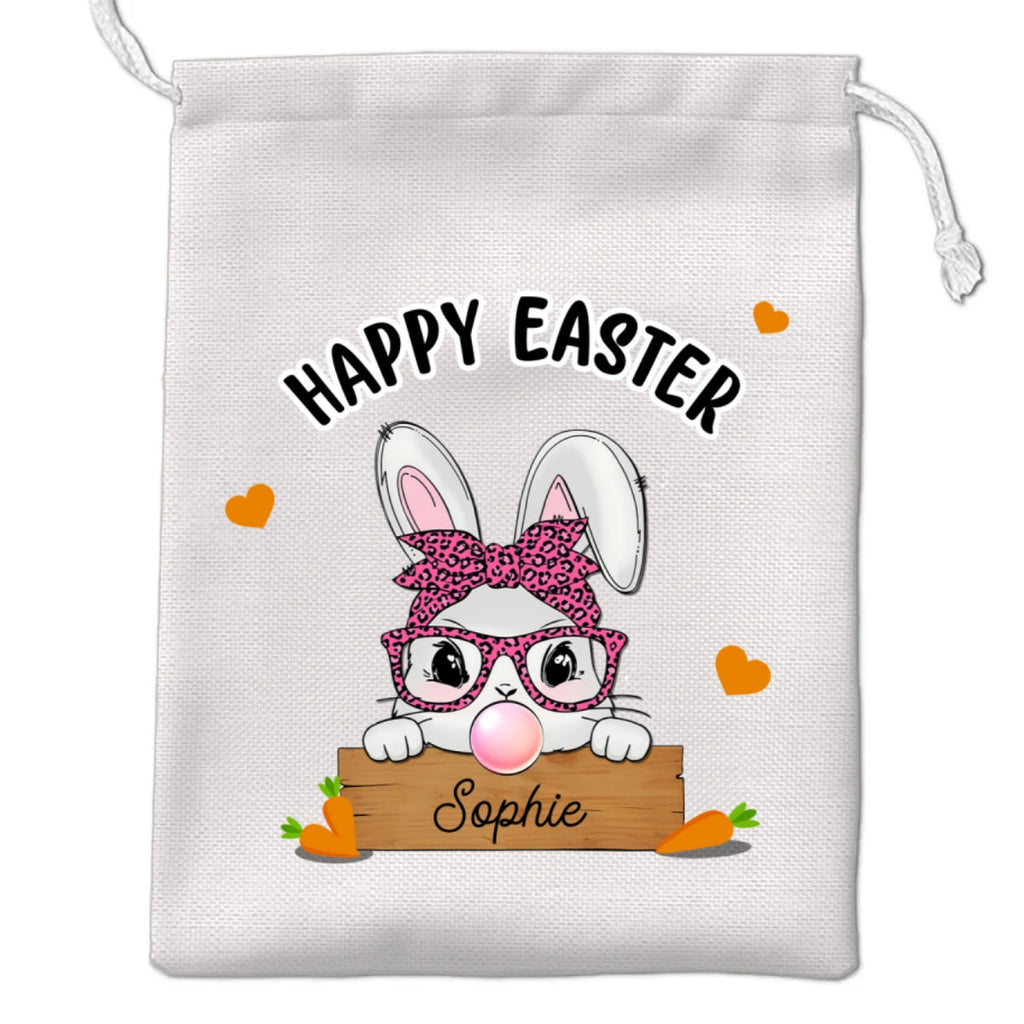 Happy Easter Cute Bunny - Personalized Favor Bag