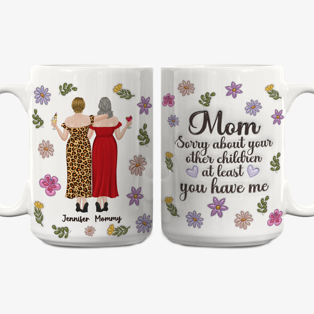 Custom Christmas & Birthday Gift for Mom • Sorry Mom Mum - Personalized 3D Inflated Effect Mug