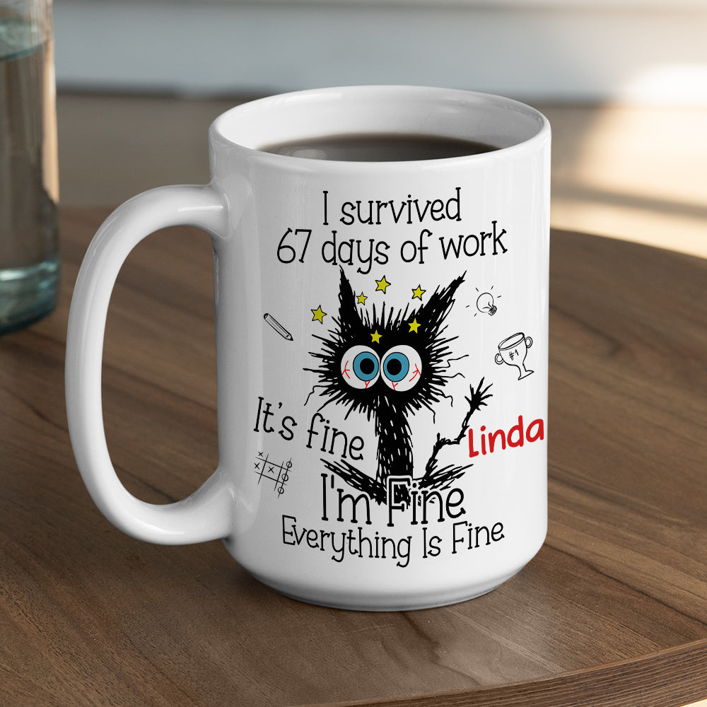 Custom Coworker, Christmas & Birthday Team Appreciation Gift • Six Seven Days Of Work - Personalized Coffee Mug