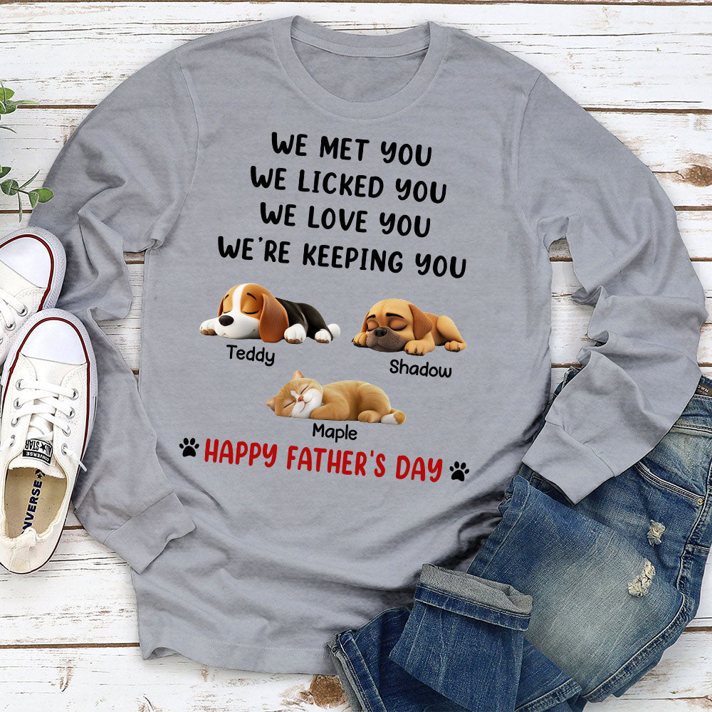 Custom Christmas & Birthday Keepsake Gift • White Ver We Licked And Love You Ver Pet - Personalized Shirt